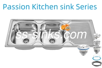 حوض مطبخ من الفولاذ المقاوم للصدأ بحجم 1200 × 500 مم مع واجهة أمامية، بسماكة 0.6 مم / 0.8 مم / 1.0 مم وحجم المنتج