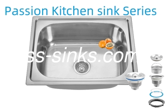 عمق الوعاء 21 سم المئزر الفولاذ المقاوم للصدأ المطبخ المغسلة 3.5 بوصة فتح الصرف ل الأداء