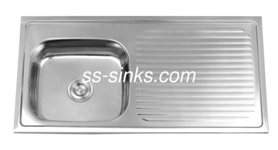 OEM حجم Topmount المطبخ المغسلة وحيدة وعاء مع لوحة الصرف الحد الأدنى من حجم الخزانة 33 بوصة