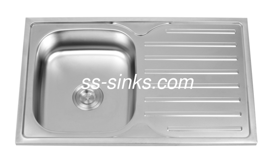 OEM حجم Topmount المطبخ المغسلة وحيدة وعاء مع لوحة الصرف الحد الأدنى من حجم الخزانة 33 بوصة