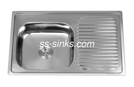 OEM حجم Topmount المطبخ المغسلة وحيدة وعاء مع لوحة الصرف الحد الأدنى من حجم الخزانة 33 بوصة