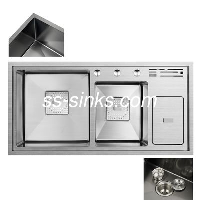 حوض مطبخ يدوي الصنع مع لوح تصريف حل مصفاة تصريف أرضية الحمام المثالي