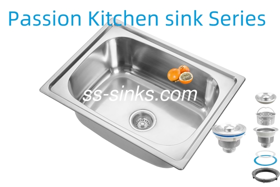 عمق الوعاء 21 سم المئزر الفولاذ المقاوم للصدأ المطبخ المغسلة 3.5 بوصة فتح الصرف ل الأداء