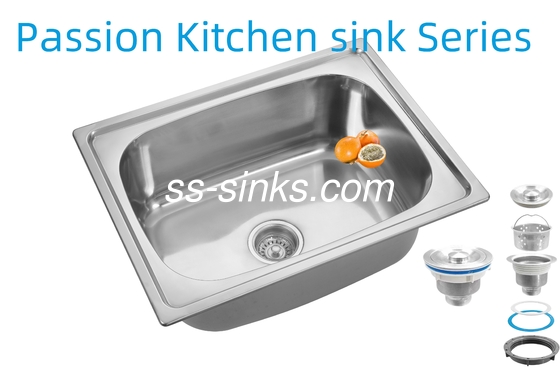 عمق الوعاء 21 سم المئزر الفولاذ المقاوم للصدأ المطبخ المغسلة 3.5 بوصة فتح الصرف ل الأداء