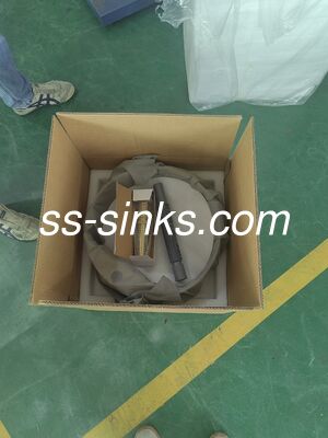 حوض دائري من الفولاذ المقاوم للصدأ 304 بسمك 3 مم بتصميم الشركة المصنعة الأصلية للحمام مع صنبور