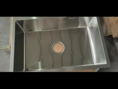 حوض فولاذ يدوي فضي فرشاة حوض واحد